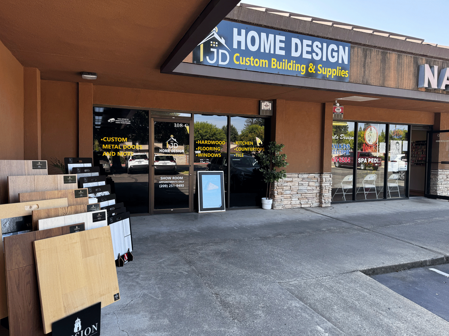 JD Homes Design and Construction storefront in Lodi, CA